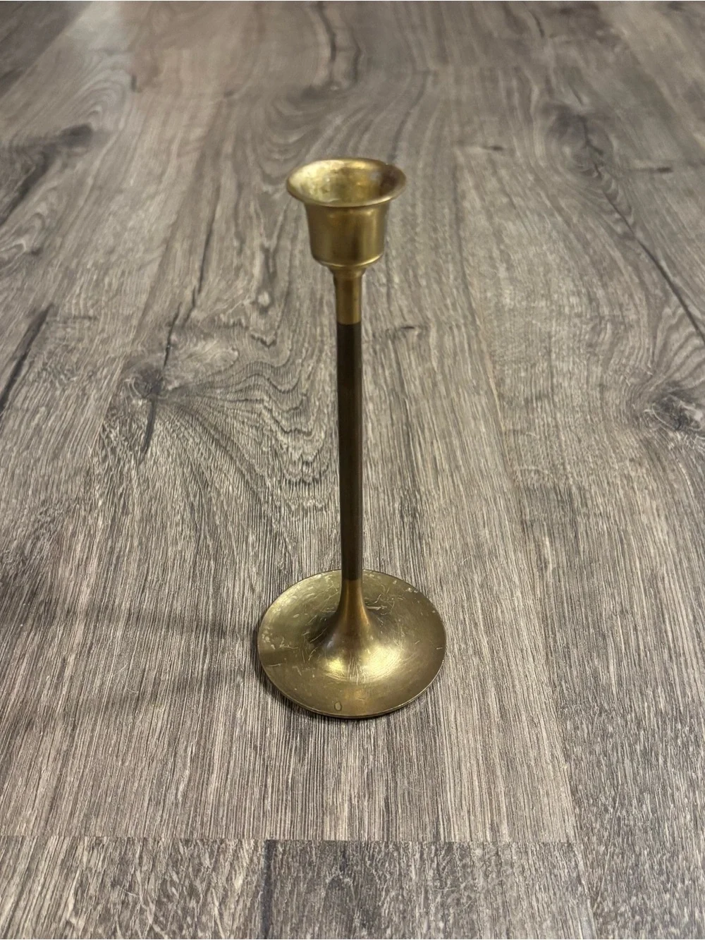Brass Taper Candle Stick Holder 7”- Gold Finish Made in Taiwan